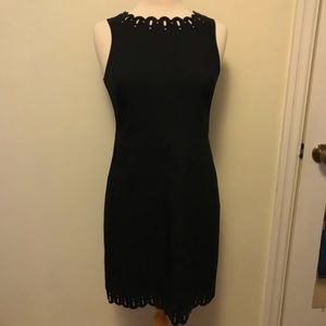 Loft Scalloped Dress Black